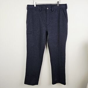 Duluth Trading Co Men's Standard Fit Incog-chinos Heather Navy Blue Pants 34x30